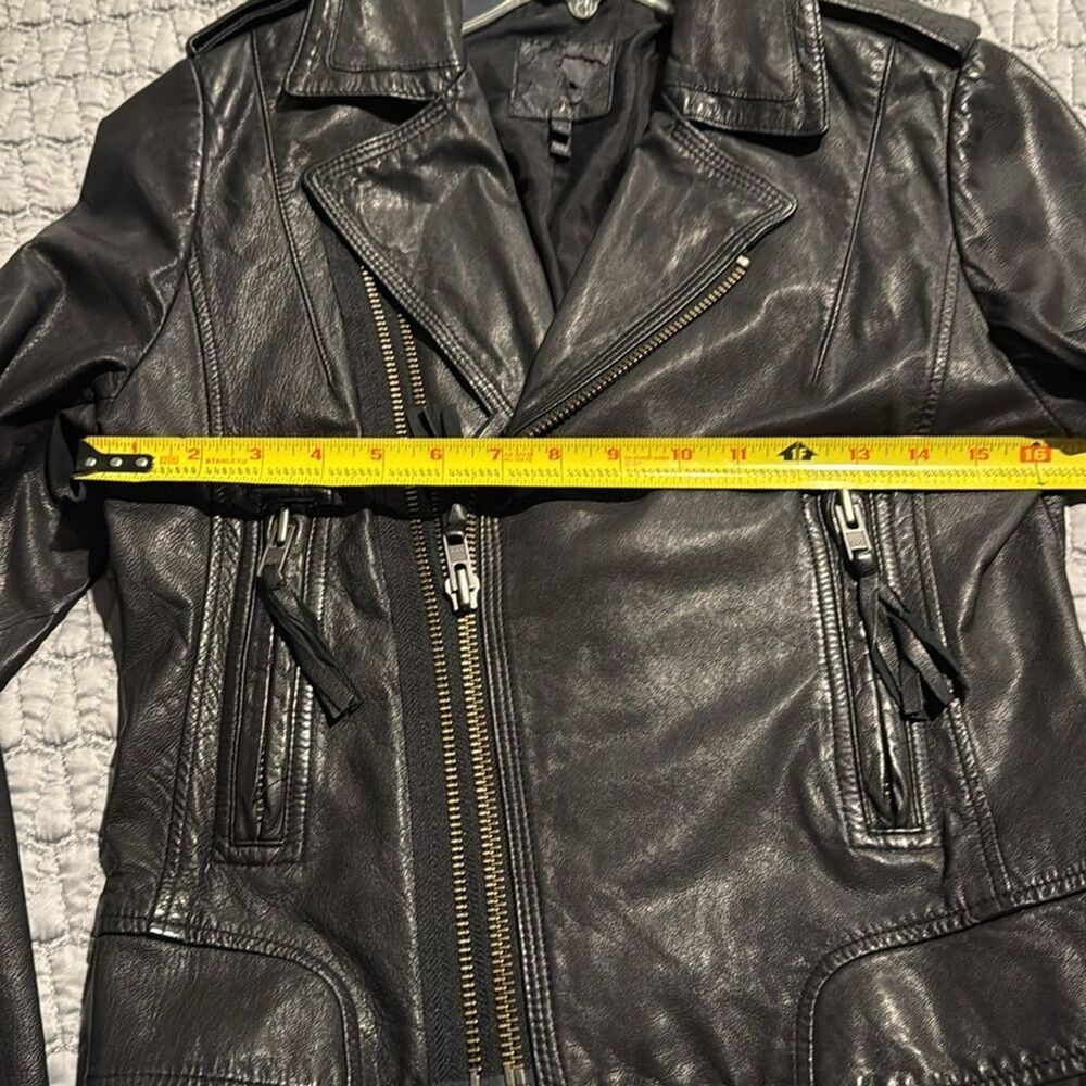 JOIE Ailey Black Lamb Leather Skin Moto Jacket Size Small - Picture 13 of 16